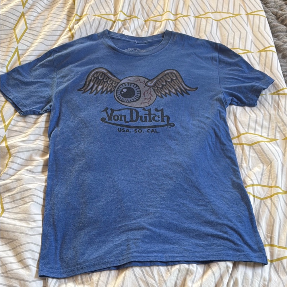 Von Dutch Navy Winged Eye Tee
